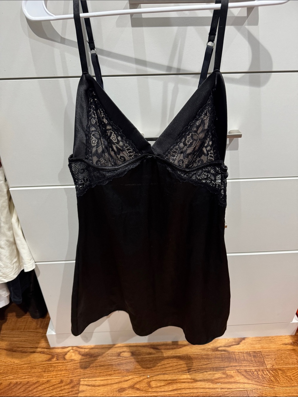 Isaac Mizrahi Black Lace-Trim Slip Chemise